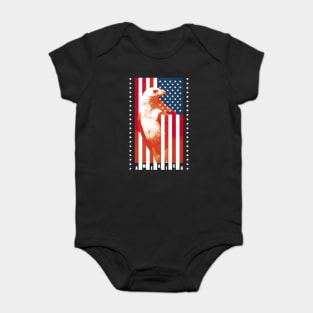 American Flag and eagle Baby Bodysuit